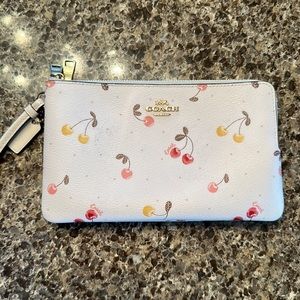 Cherry Coach wristlet wallet